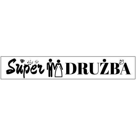 Szarfa CZERWONA Ślub Super Drużba